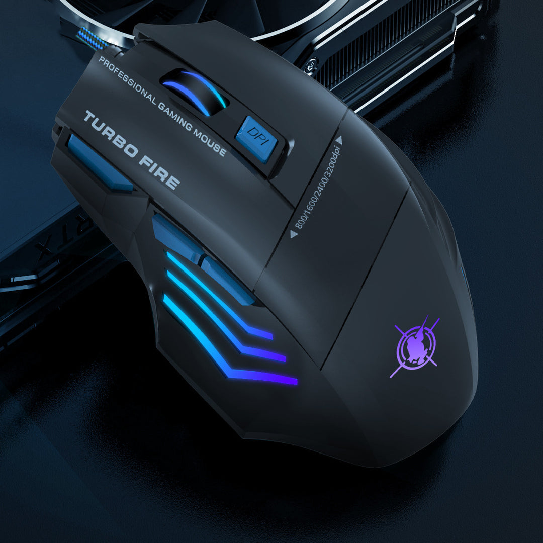 Hochpräzise Gaming-Maus mit Anpassbarem Dpi und Rgb-Beleuchtung Karnz
