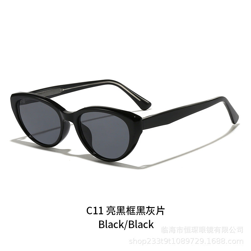 Damen Cat-Eye Sonnenbrille mit hochwertigem, transparentem Rahmen und UV-Schutz Karnz