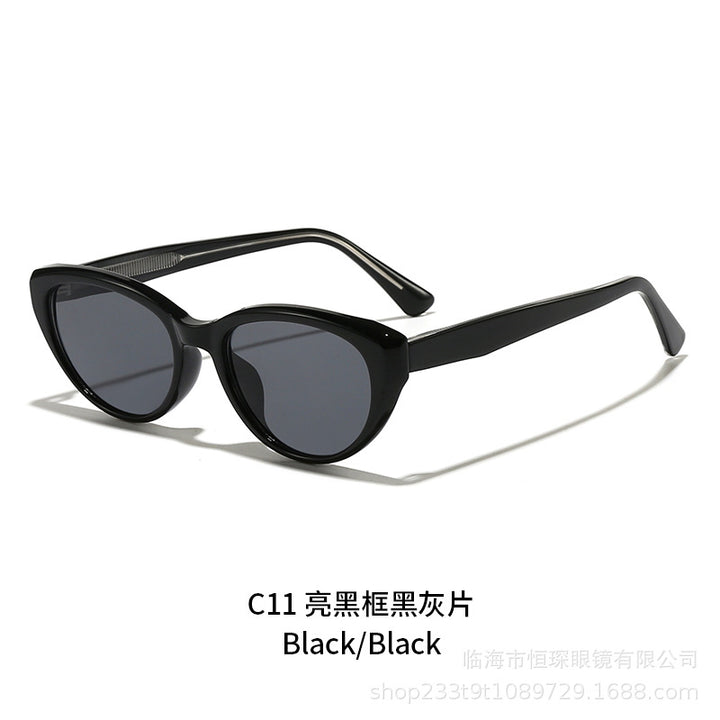 Damen Cat-Eye Sonnenbrille mit hochwertigem, transparentem Rahmen und UV-Schutz Karnz