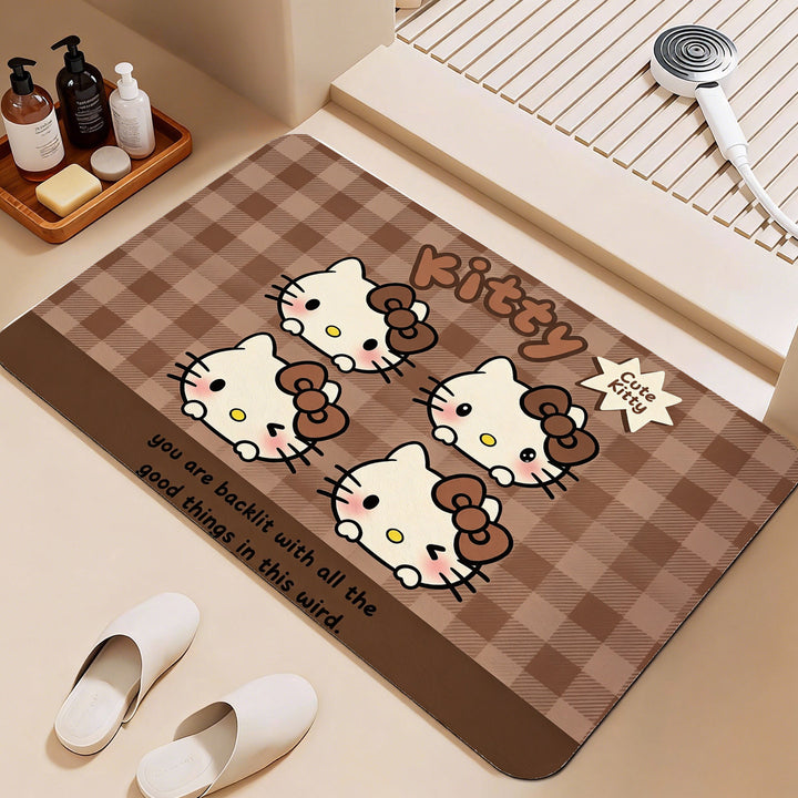 Leopard Print Hello Kitty Dekorative Teppichmatte