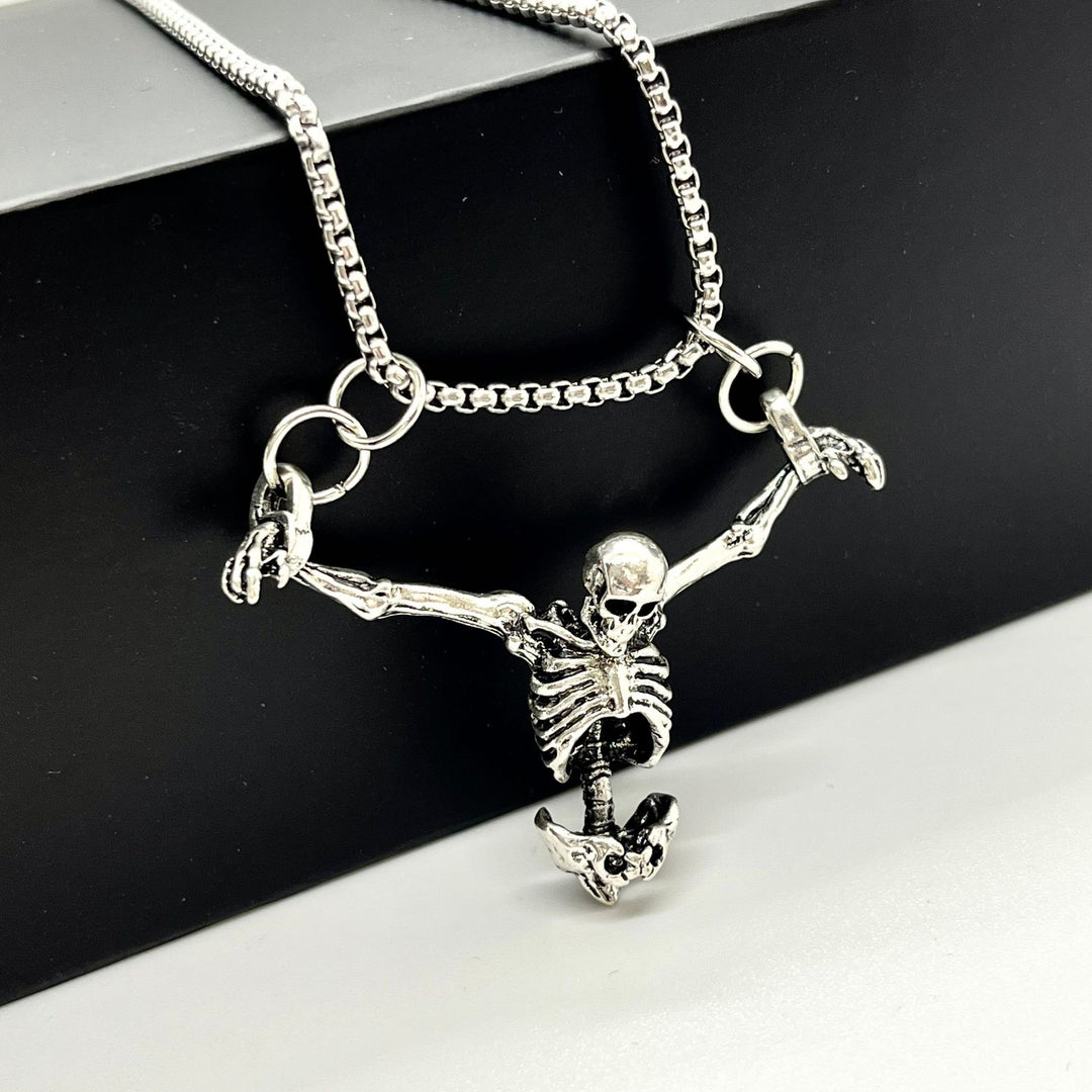 Skeleton Anhänger Halskette Karnz
