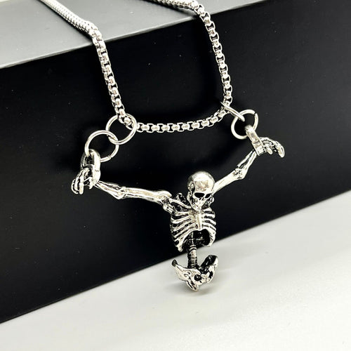 Skeleton Anhänger Halskette Karnz