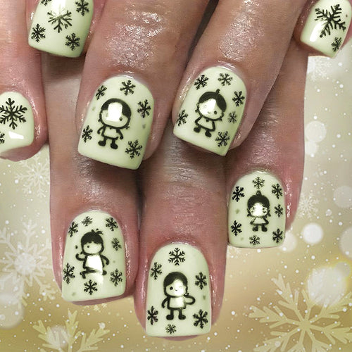 Winter-Themen Nagelkunst Design Karnz
