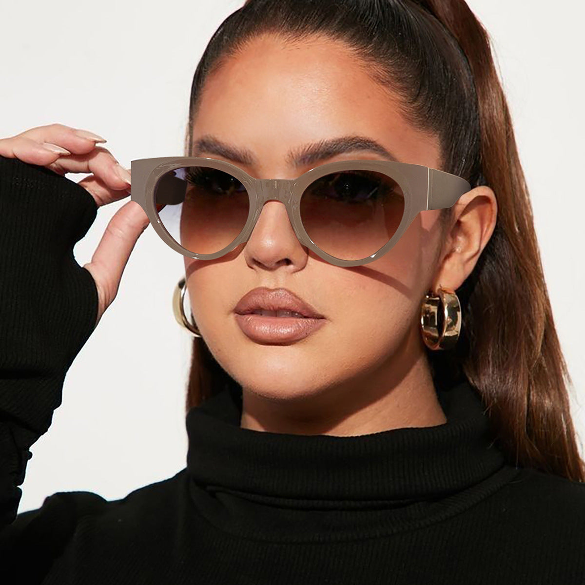 Damen stylische Retro-Sonnenbrille Karnz