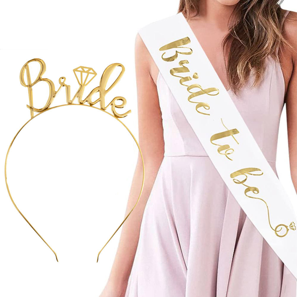 Damen Hochzeitskrone mit Schriftzug Karnz