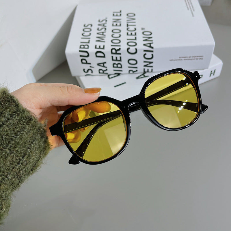Modische Vintage-Sonnenbrille mit Breitem Rahmen Karnz
