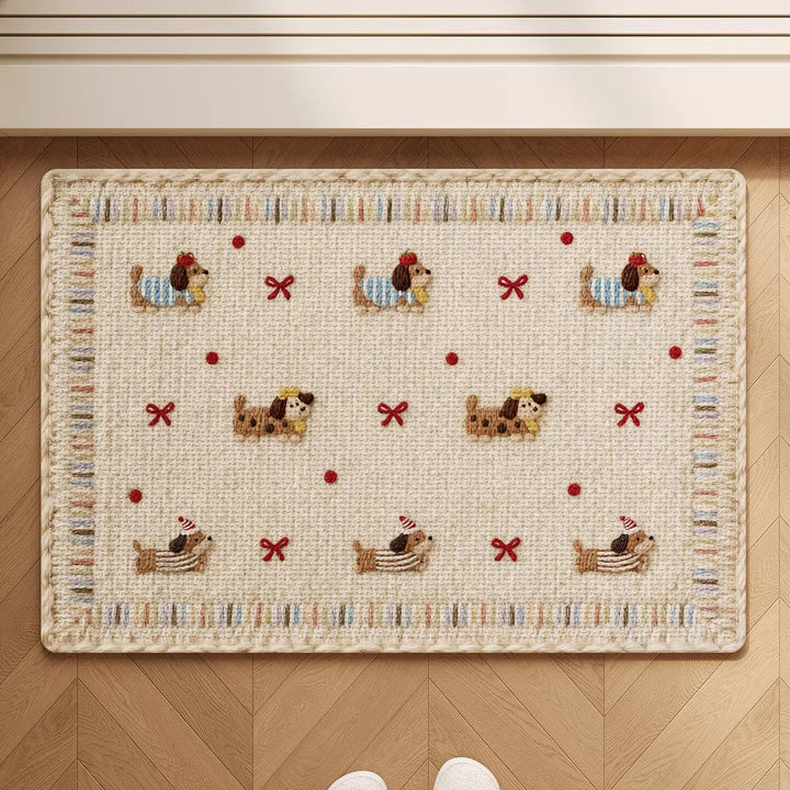 Adorable Hunde-Themen Rutschfeste Badematte