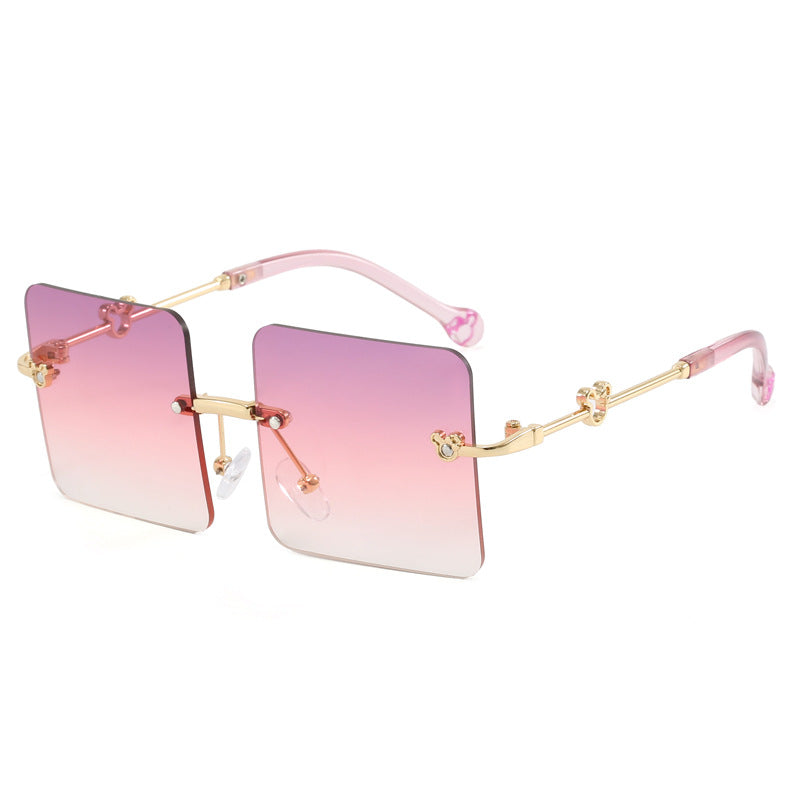 Damen quadratische Sonnenbrille mit luxuriösem, hochwertigem Rahmen Karnz