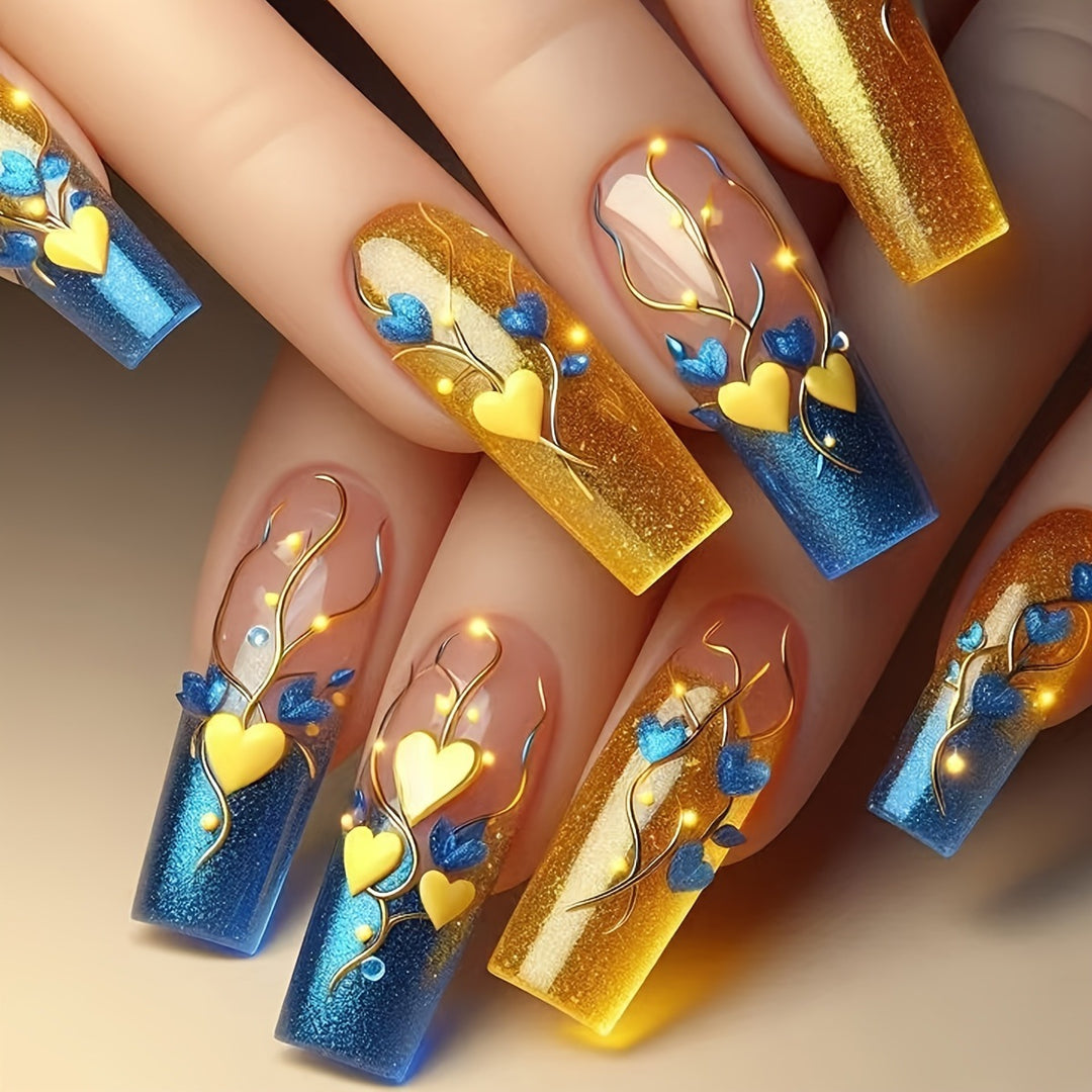 Kreative Nagelkunst mit Herz- und Blumenmotiven Karnz