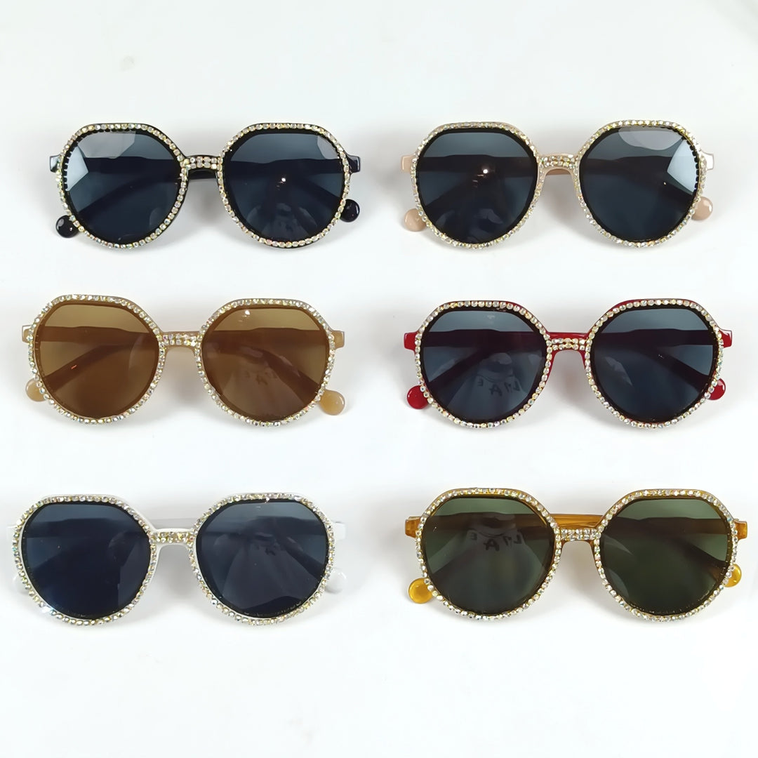 Damen Glitzernde Oversized Sonnenbrille Karnz
