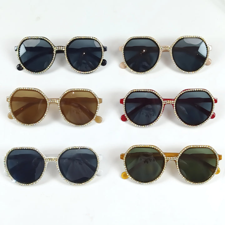 Damen Glitzernde Oversized Sonnenbrille Karnz