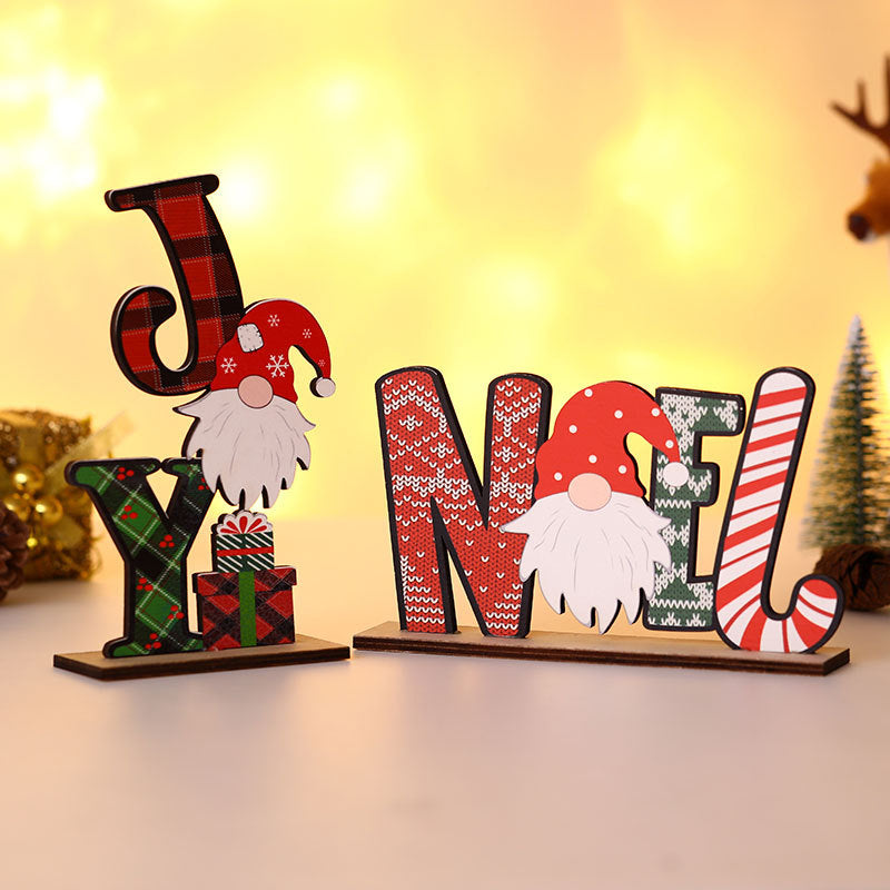 Dekoratives Weihnachts Tisch Block Schild Karnz