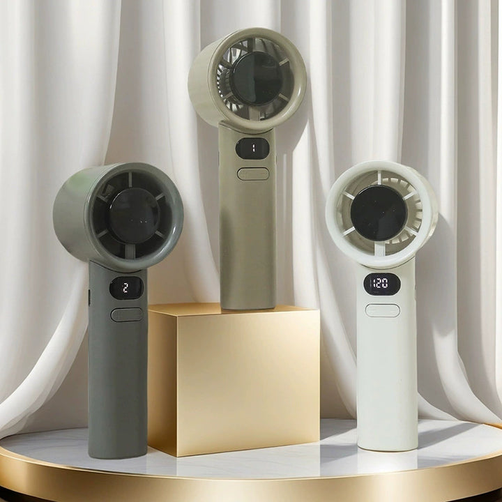 Damen tragbarer Handventilator mit digitaler Geschwindigkeitsregelung Karnz
