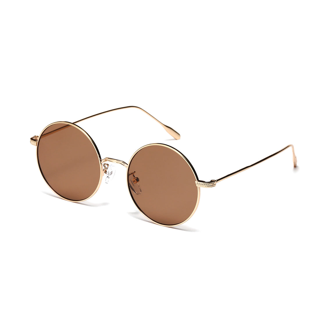 Damen runde modische Sonnenbrille mit glamourösem Rahmen Karnz