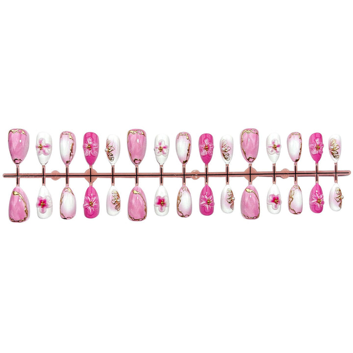 Dekoratives Floral Nail Art Press-On Set