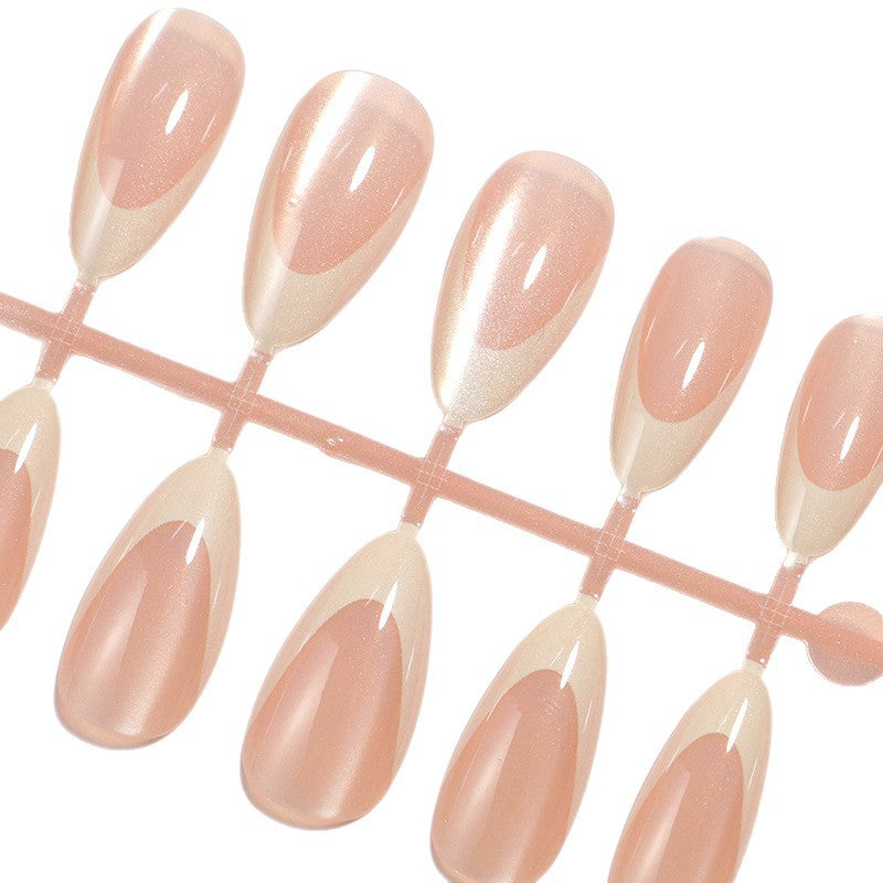 Glänzendes Langes Mandel-förmiges Press-On Nail Set Karnz