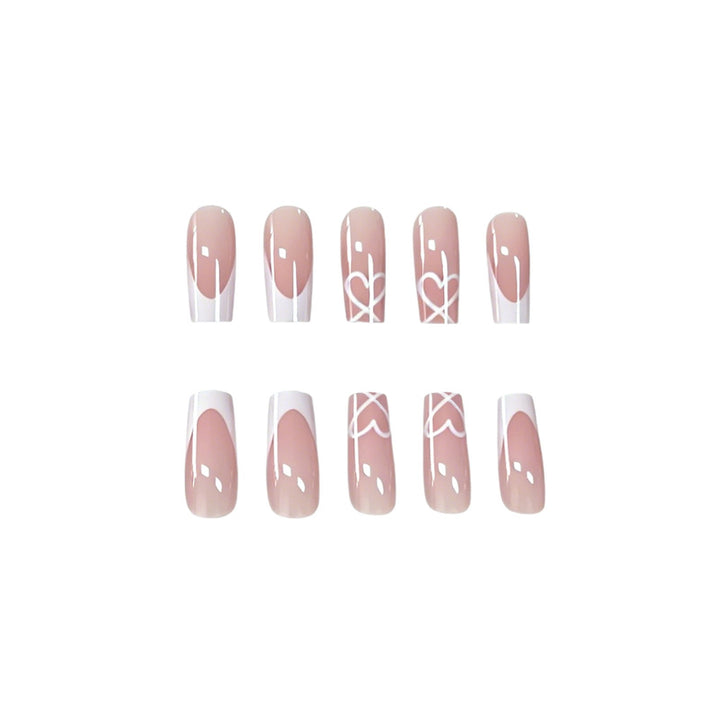 Elegante French Tip Acrylnagelverlängerungen Karnz 1789915776