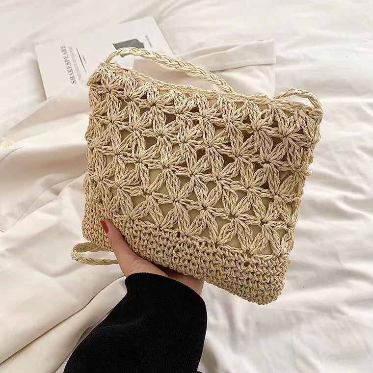 Damen Handgeknüpfte Umhängetasche mit floralem Design Karnz