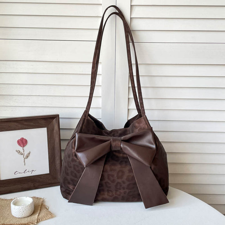 Chic Bogen-Akzent Eimer Handtasche