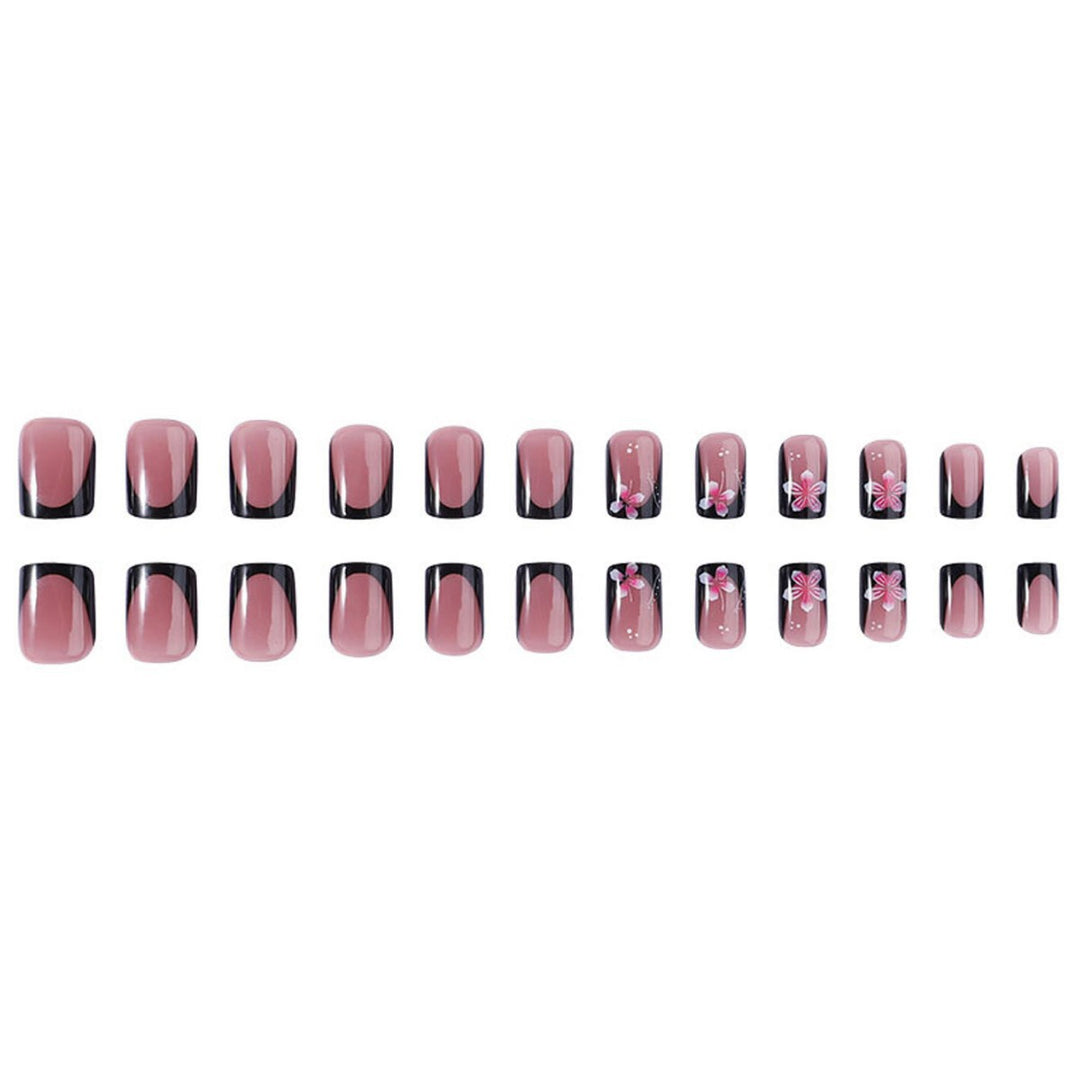 Floral Accent Press-On Nagelset