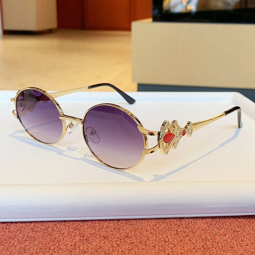 Damen elegante rechteckige Sonnenbrille mit glamourösen Verzierungen Karnz