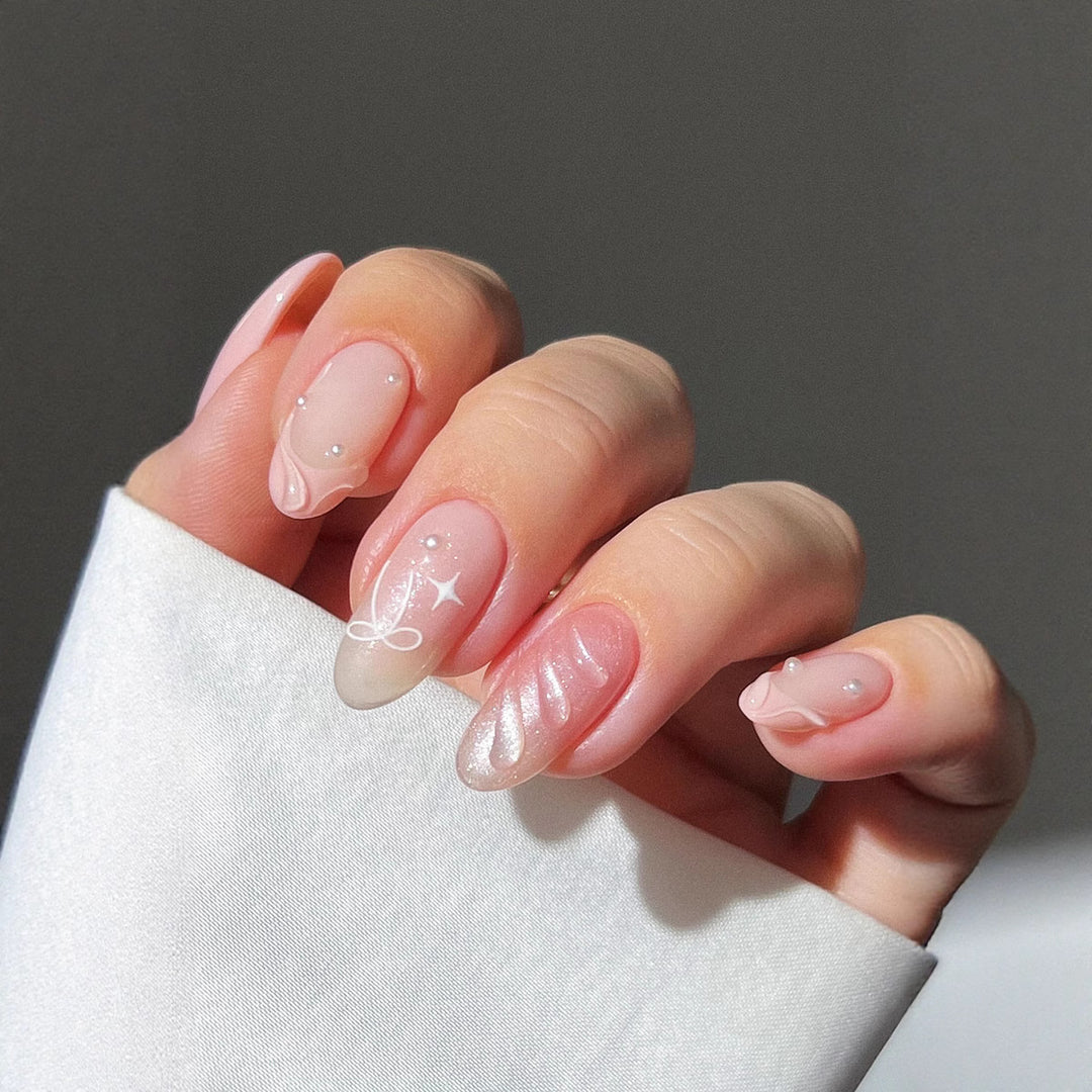 Elegante Künstlerische Press-On Nagel Set Karnz