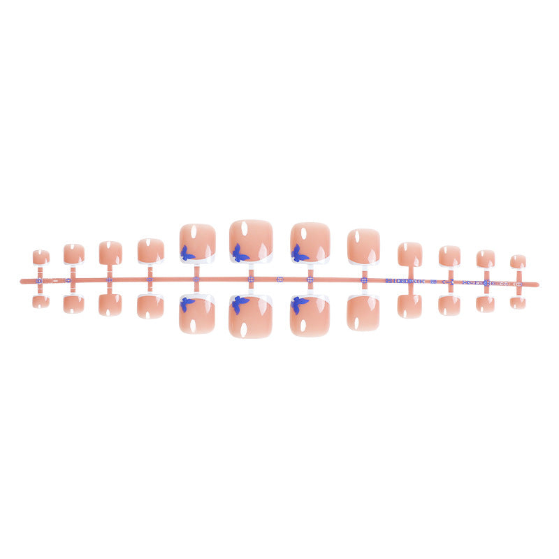 Elegante Press-On-Nagelset mit verspielten Schmetterlingsdesigns Karnz
