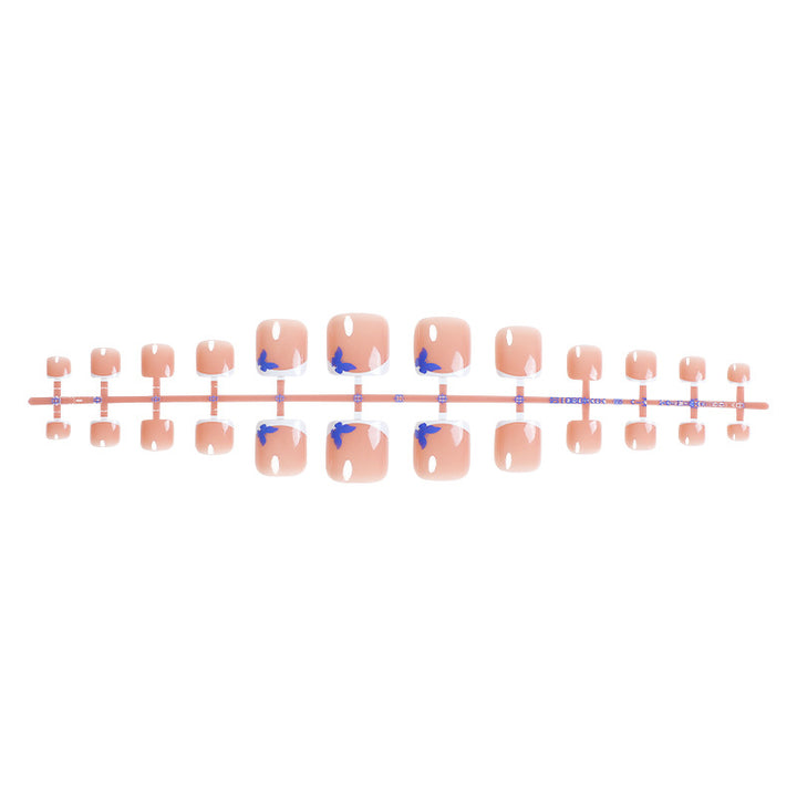Elegante Press-On-Nagelset mit verspielten Schmetterlingsdesigns Karnz