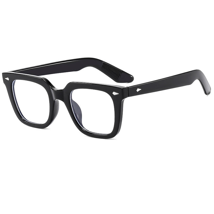 Damen modische Brille mit oversized, transparentem Rahmen Karnz