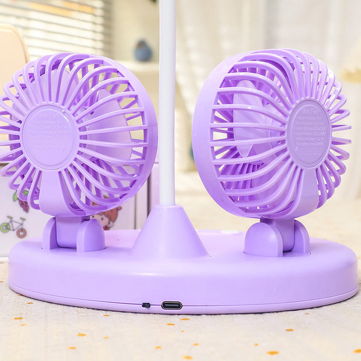 Damen Tischventilator mit integrierter LED-Lampe und flexibler Neigetechnologie Karnz