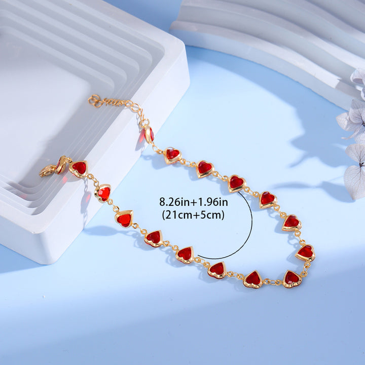 Herzförmiges Charm Armband Karnz