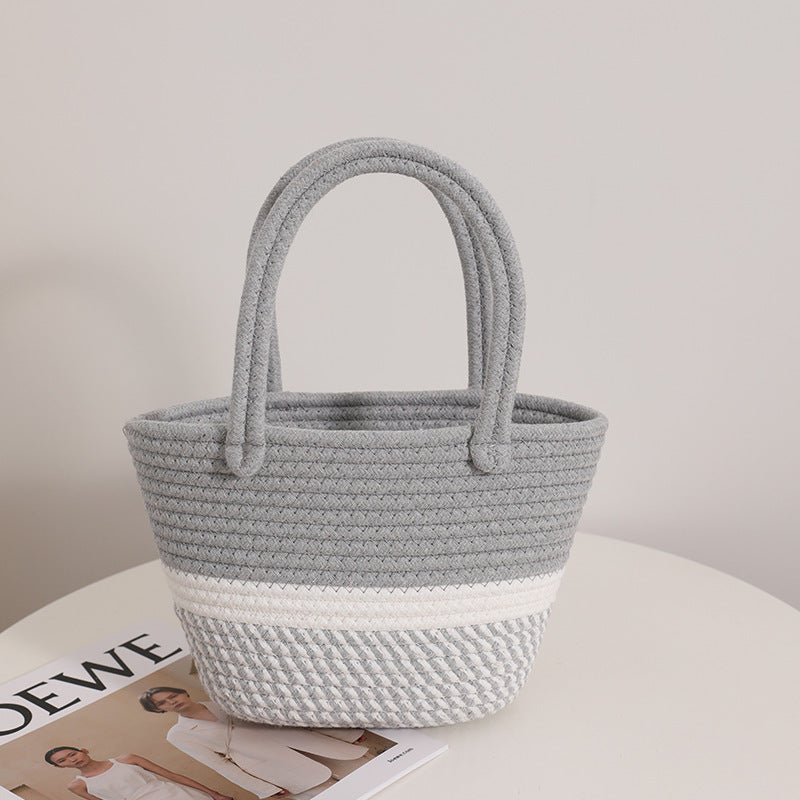 Damen Modische Strandtasche aus geflochtenem Damenmaterial Karnz