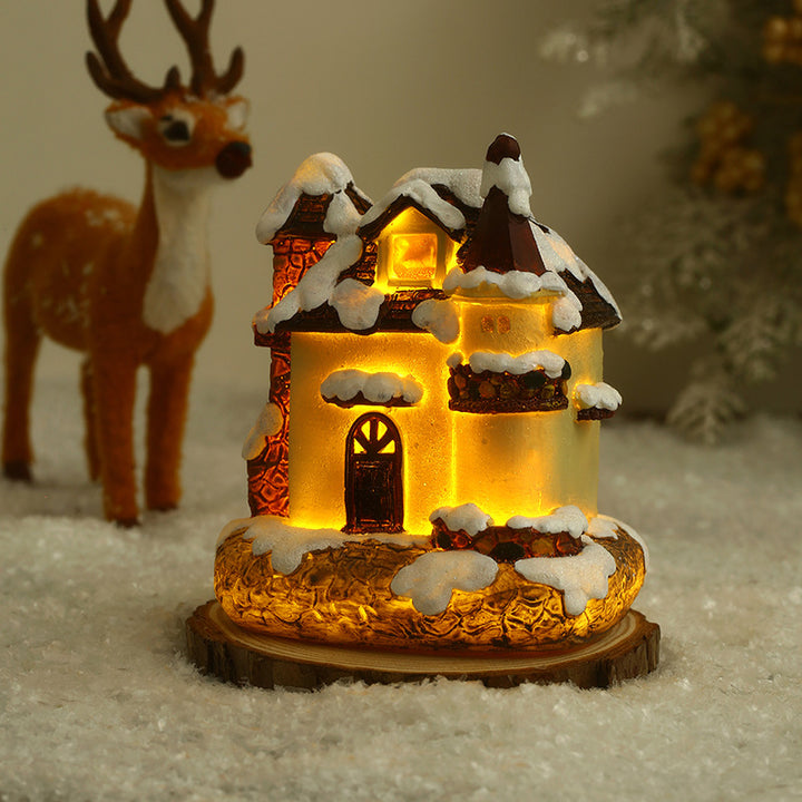Beleuchtetes Weihnachtsdorf aus Keramik Karnz