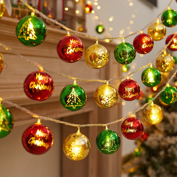 Festliche Lichterkette mit Weihnachtskugeln Karnz