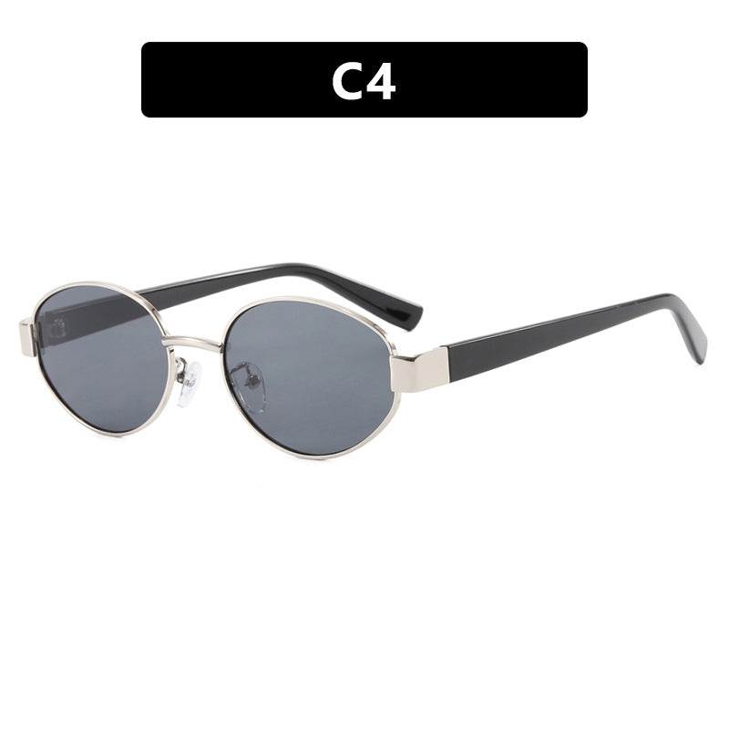 Damen modische Sonnenbrille mit exklusivem Leopardenmuster und elegantem Metallrahmen Karnz