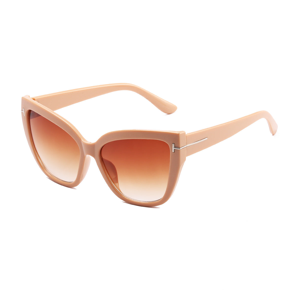 Damen Cat-Eye Sonnenbrille mit modischem Strukturrahmen Karnz