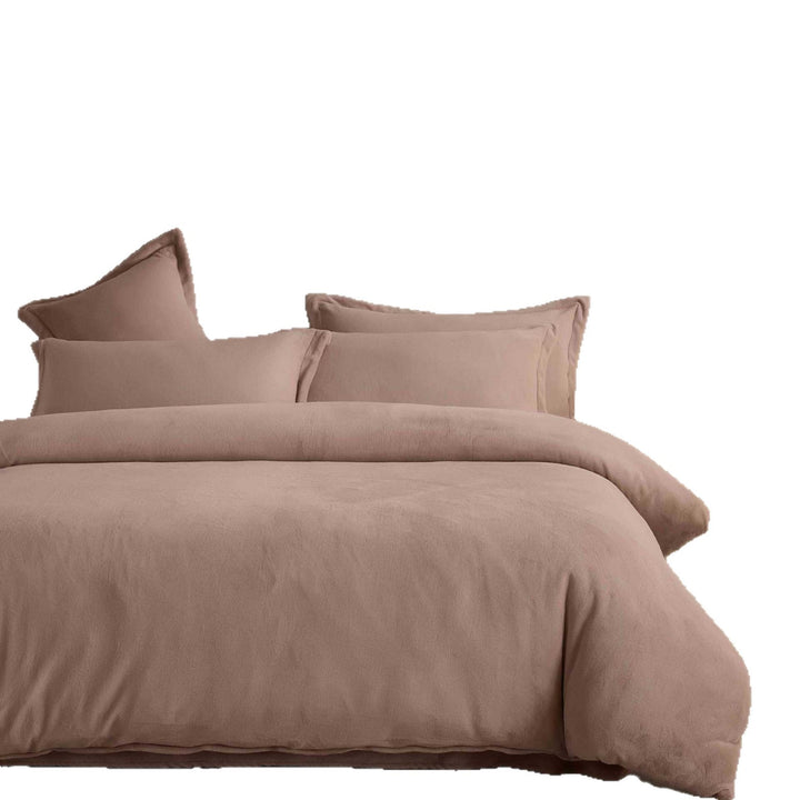 Leinenähnliches Bettwäsche-Set mit gewaschenem Vintage-Finish und verdecktem Reißverschluss