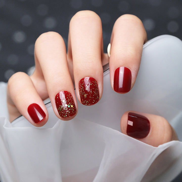 Künstlerische Glitter Press-On Nägel