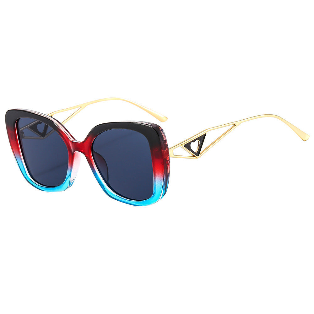 Damen modische Sonnenbrille mit auffälliger quadratischer Rahmenkonstruktion Karnz