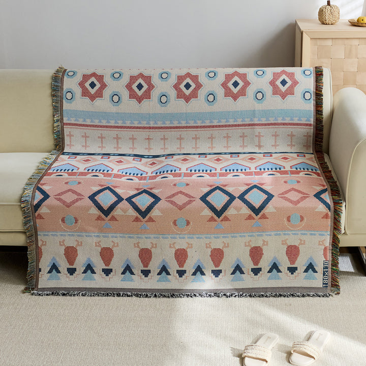 Künstlerische Jacquard-Wurfdecke