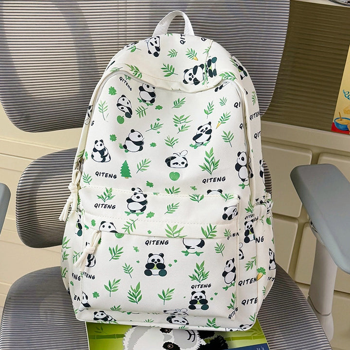 Spaßiger und verspielter Panda-Print-Rucksack