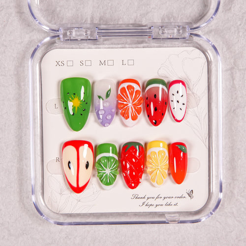 Frucht-Themen Press-On Nagel Set