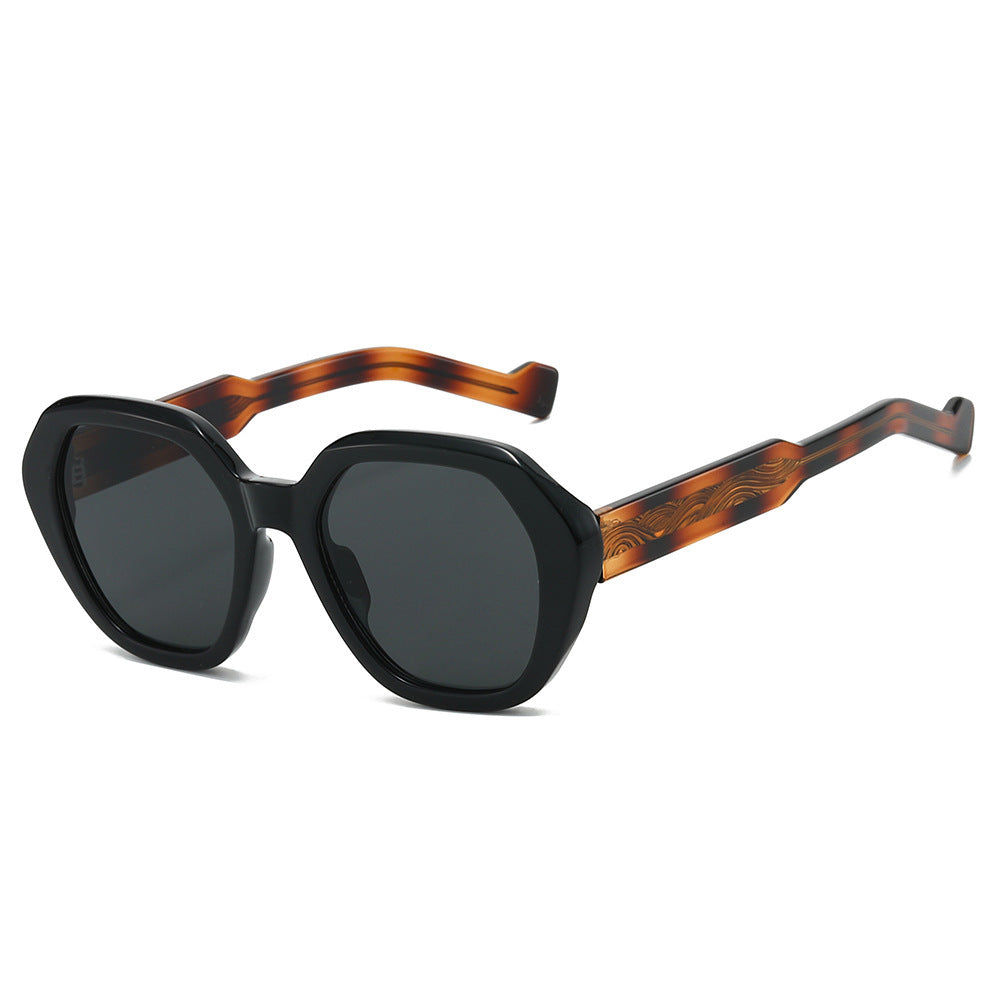Damen elegante Sonnenbrille im modernen, achteckigen Design Karnz