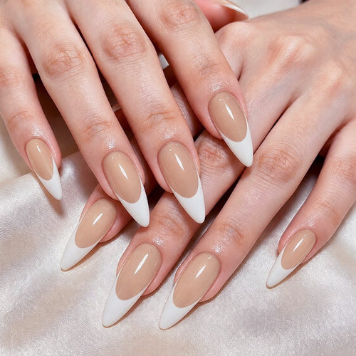 Elegante mandelförmige Press-On-Nagelverstärkungen Karnz