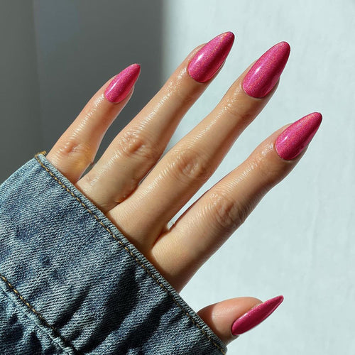 Glossy Press-On Nagelset mit schimmerndem Glanz Karnz