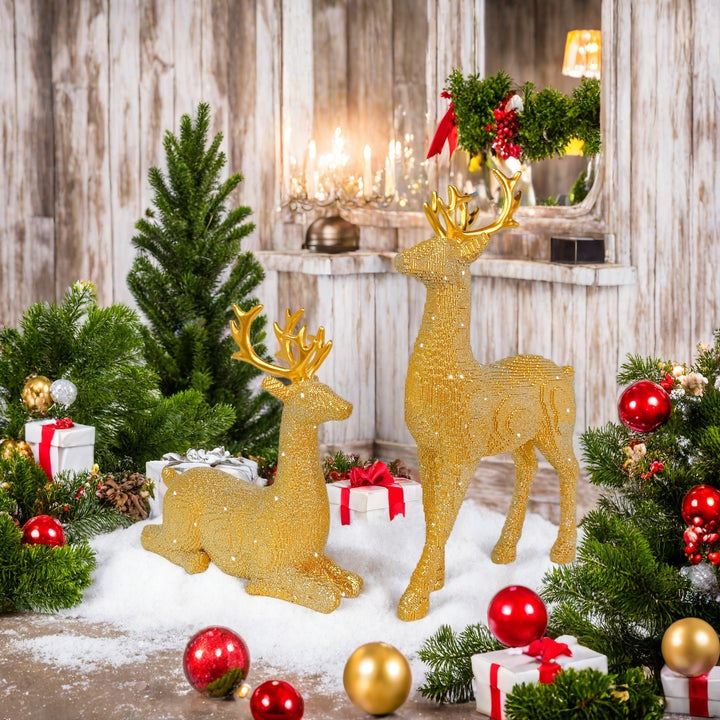 Elegante Weihnachtsdeko in Form von Rentieren Karnz