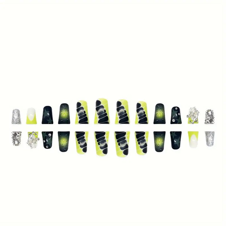 Kreative Stern-Verzierte Press-On Nagelkunst Karnz