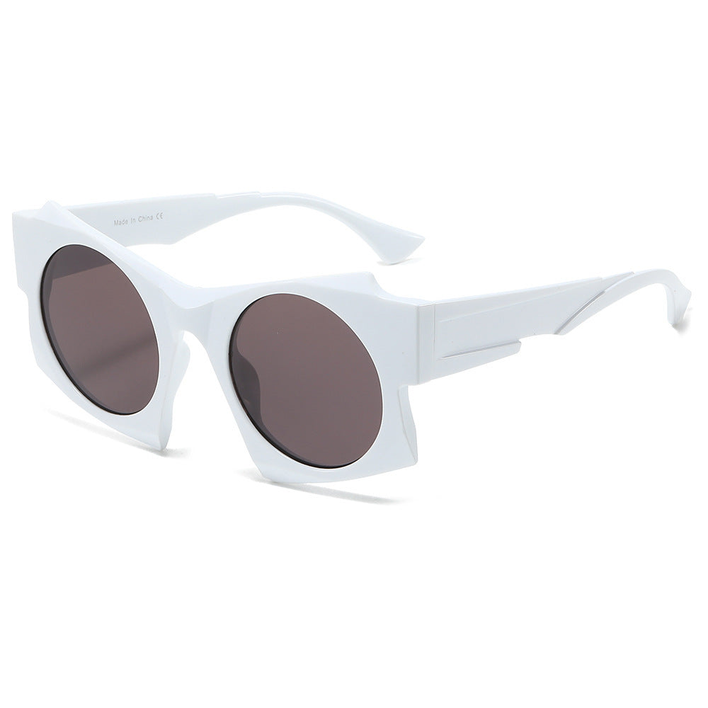 Zeitgenössische Runde Rahmen Sonnenbrille Karnz