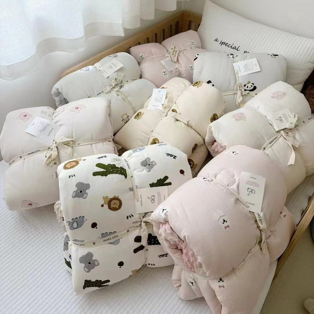 Gepolsterte wendbare Panda-Print Minky-Trim Nap & Spielmatte