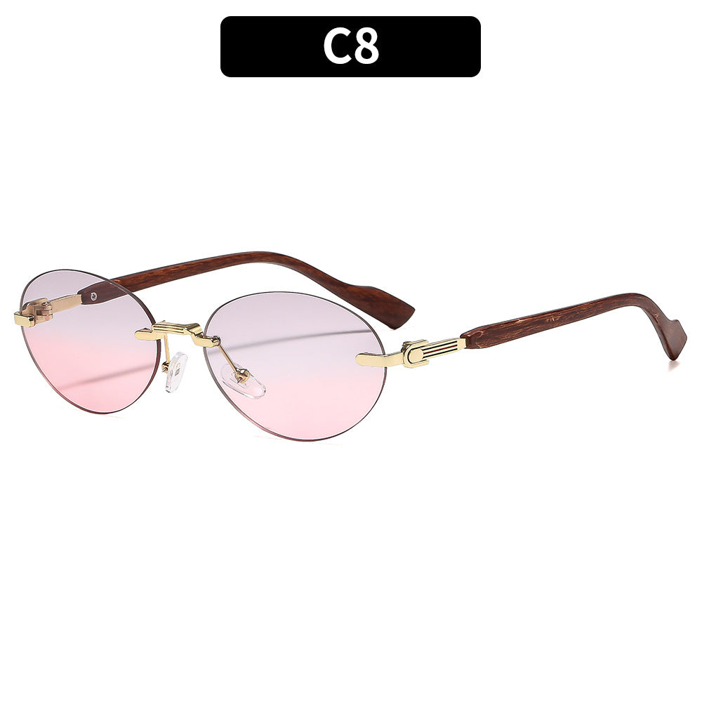 Elegante Übergroße Oval Sonnenbrille